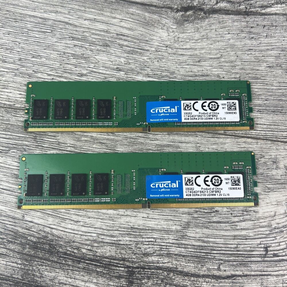 Crucial 8GB (2x4GB) DDR4-2133 PC4-17000 288-Pin UDIMM CT4G4DFS8213